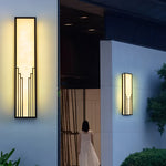 Strip Rectangular Resin Waterproof LED Black Modern Outdoor Wall Light - Lamp Outdoor