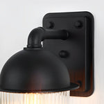 Waterproof Glass Ball Matte Black Modern Outdoor Wall Lamp Exterior Lights - Lamp Outdoor