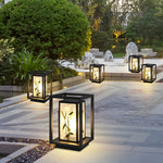 Artistic Solar LED Pathway Lights with Landscape Pattern - Lamp Outdoor