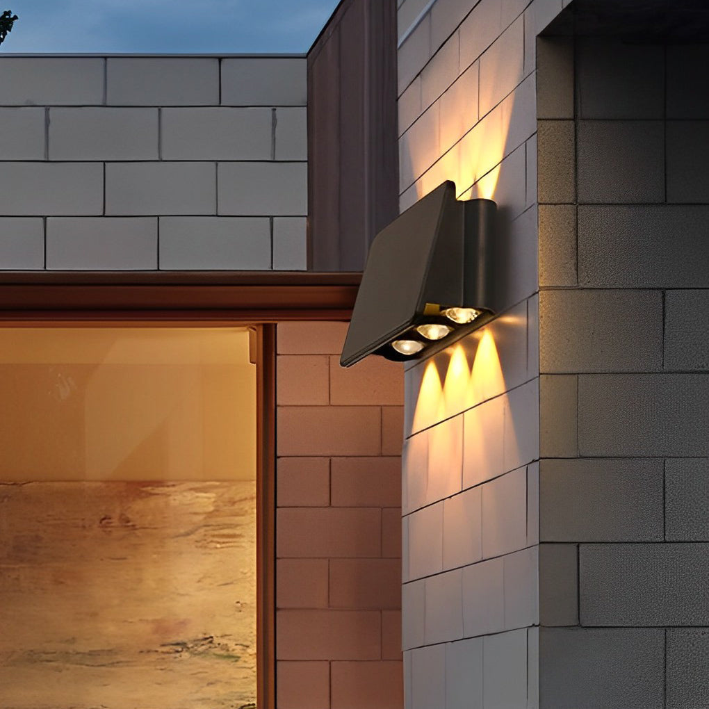 Waterproof LED Up and Down Lights Solar Wall Lamp Wall Washer Lights - Lamp Outdoor