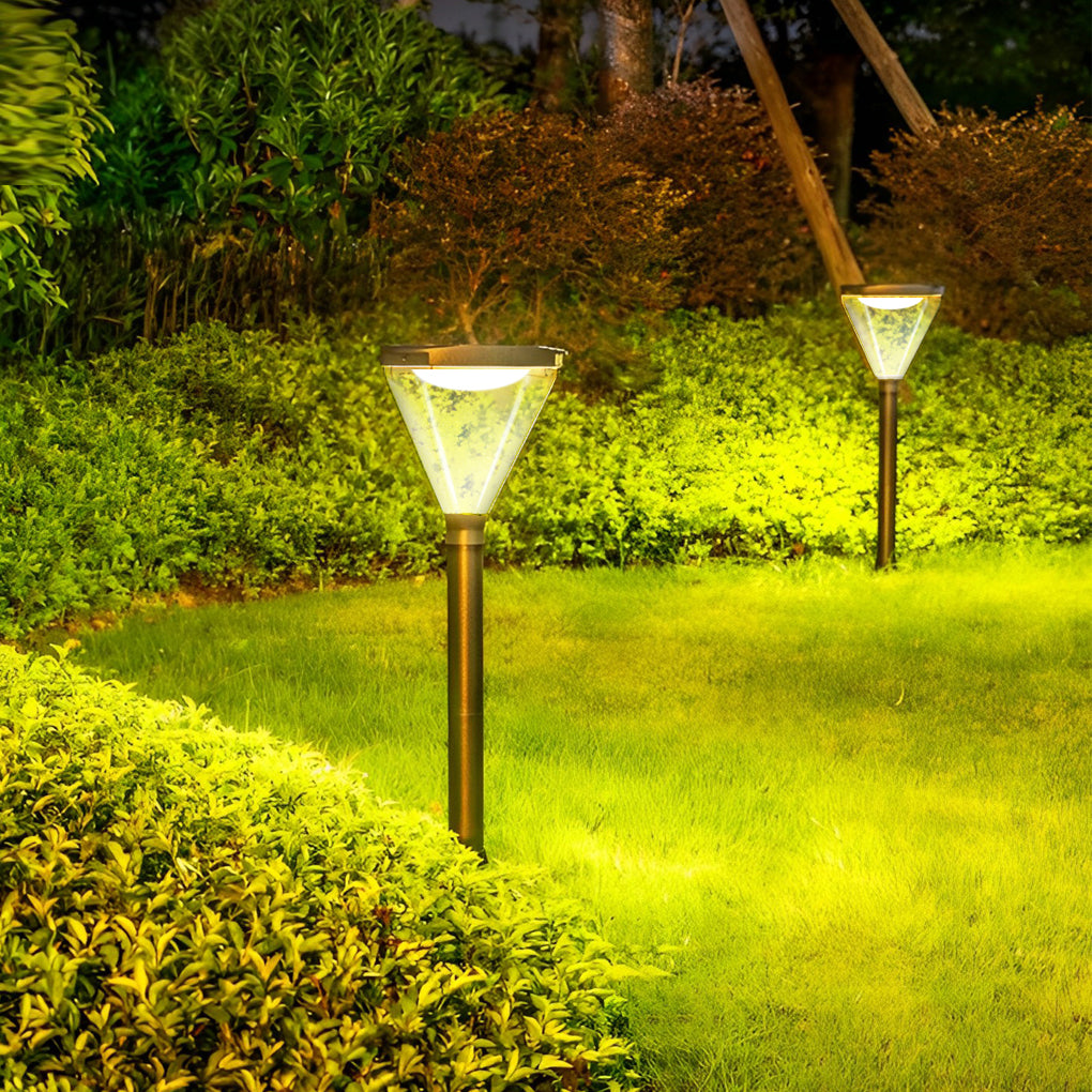 Adjustable Modern Black Solar LED Lawn Lamp with Intelligent Light Control - Lamp Outdoor