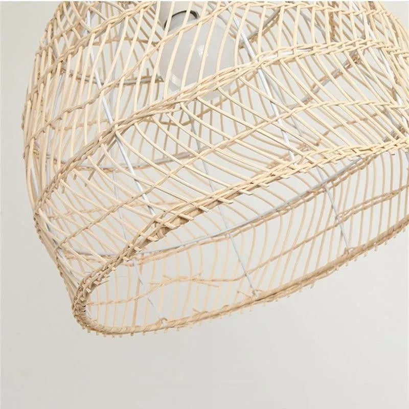Lian Rattan Bamboo Lampshade Hand Knitted Pendant Light - Lamp Outdoor