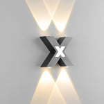 X Shape Creative Waterproof LED Black Modern Outdoor Wall Lamp Exterior Lights - Lamp Outdoor