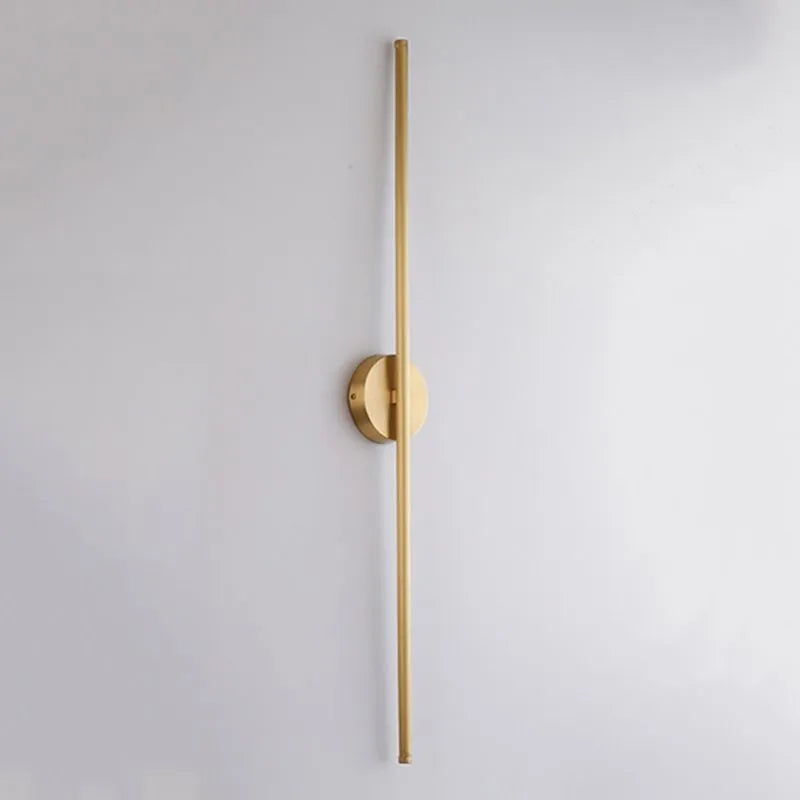 Fauro Modern Linear Metal&Silica Gel Wall Mount Lamps, Gold - Lamp Outdoor