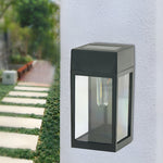 Rectangular Glass LED Waterproof Light-controlled Solar Wall Lamp - Lamp Outdoor