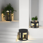 Round Table Lamp with Under-Table Lighting Solar-Powered LED Outdoor Light - Lamp Outdoor