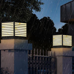 Square IP65 Waterproof LED Solar Modern Outdoor Deck Post Lights Pillar Light - Lamp Outdoor
