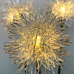 Elegant Aluminum LED Solar Dandelion Lights Dual Pack for Garden and Lawn - Lamp Outdoor