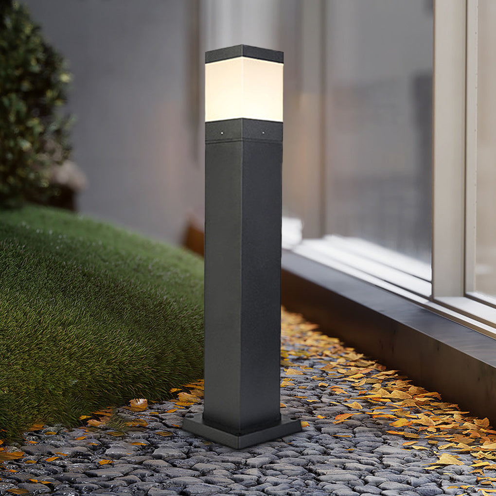 Minimalist Square LED Outdoor Light Modern Bollard Lights for Elegant Home Exterior - Lamp Outdoor