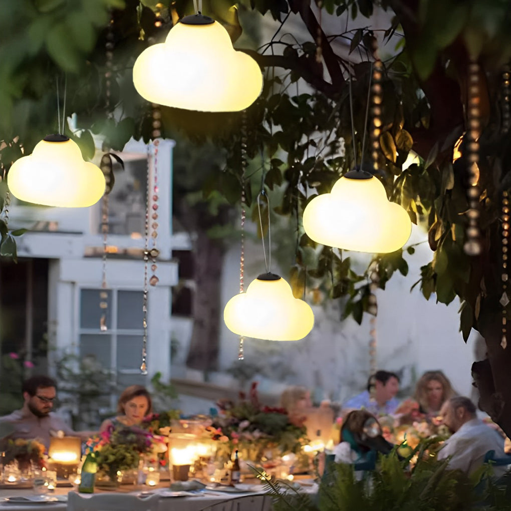 Waterproof Clouds Creative USB DC5V Rechargeable Outdoor Hanging Lights - Lamp Outdoor