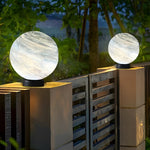 Round Glass Planets Design Waterproof Modern Outdoor Fence Post Lights - Lamp Outdoor