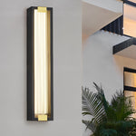 Rectangular Waterproof LED Black Modern Porch Lights Wall Sconces - Lamp Outdoor