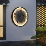 Round Moon Waterproof LED Modern Outdoor Wall Lights Fixture Wall Lamp - Lamp Outdoor