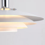 Nylo Contemporary Minimalist Frisbee Shaped Metal Pendant Light - Lamp Outdoor