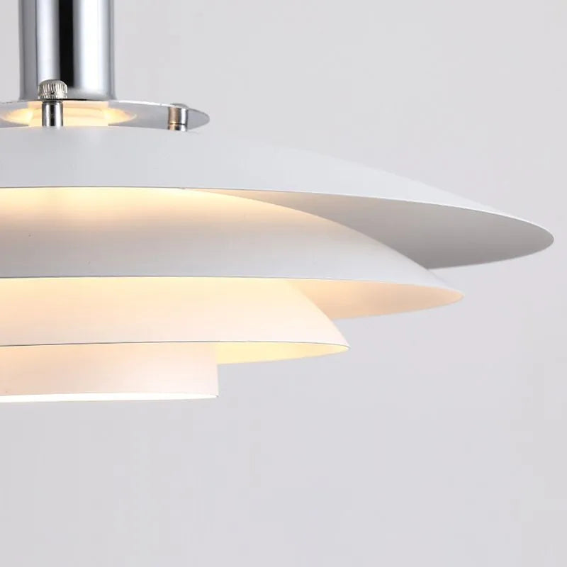 Nylo Contemporary Minimalist Frisbee Shaped Metal Pendant Light - Lamp Outdoor