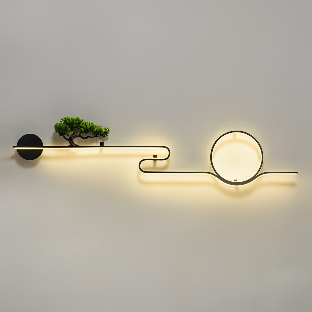 Moon Tree Scenery Waterproof LED Black Retro Outdoor Wall Lights Sconces - Lamp Outdoor