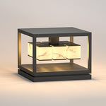 Square LED Waterproof Modern Solar Deck Post Lights Pillar Light Post Caps Lights - Lamp Outdoor