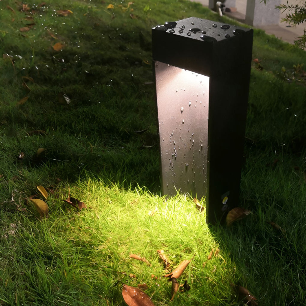 Modern 5W LED Black Outdoor Lawn Light with Open Front & Energy-Efficient - Lamp Outdoor
