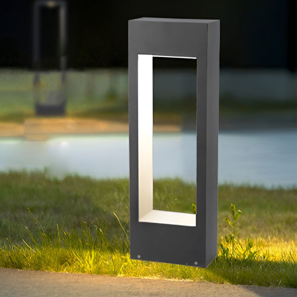 Rectangular Frame Slim LED Lawn Light Sleek and Durable Outdoor Illumination - Lamp Outdoor