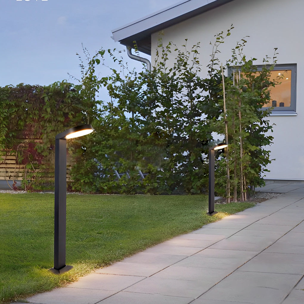 Minimalist LED Black Lawn Lamp Modern, Aluminum Outdoor Lighting - Lamp Outdoor