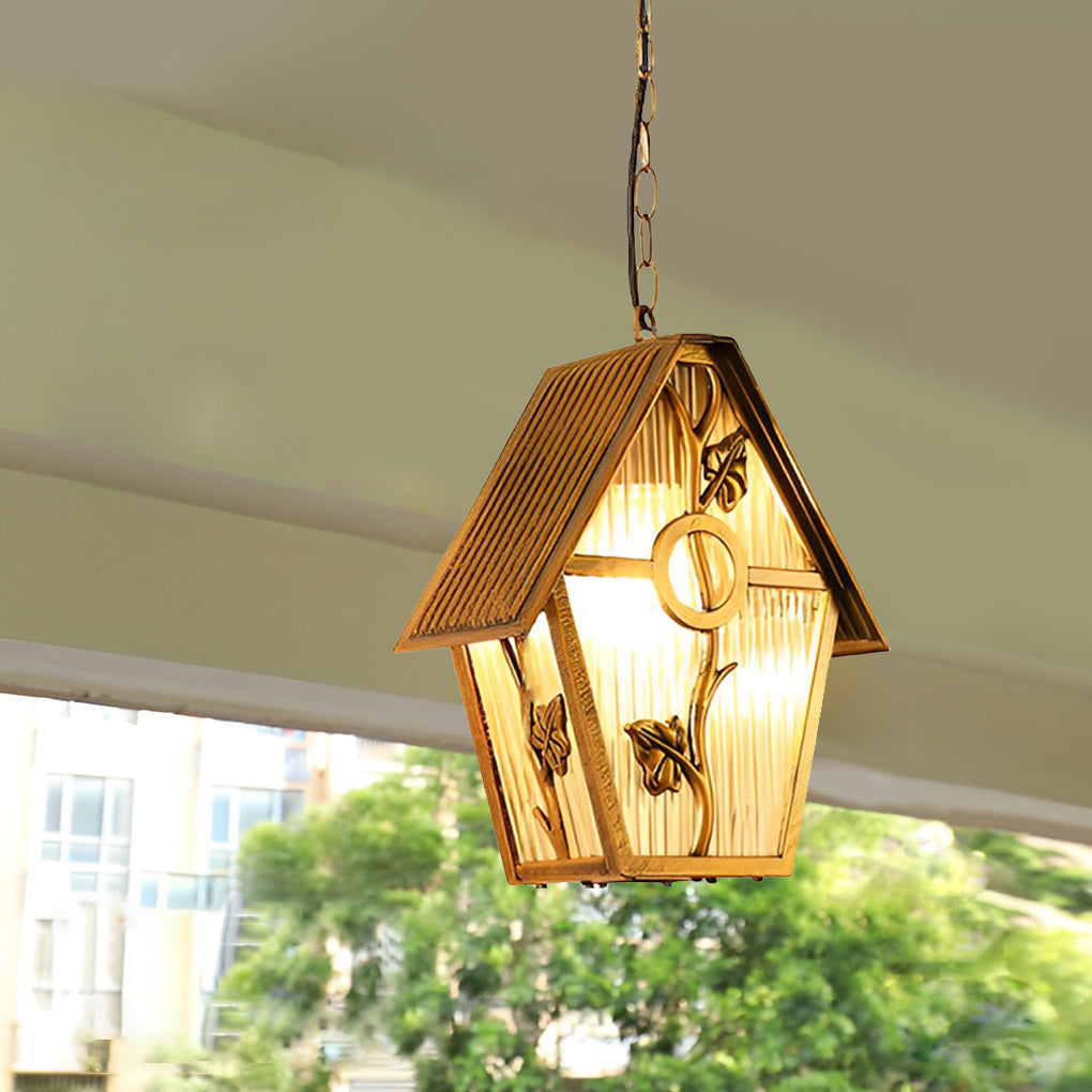 Creative Cabin Glass Waterproof American Style Outdoor Chandelier Lamp - Lamp Outdoor