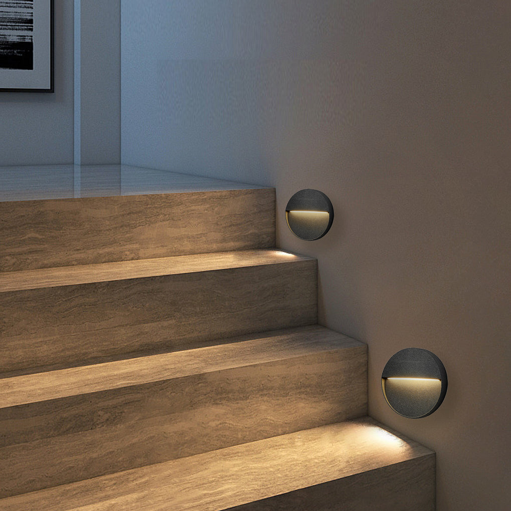 Round Creative Waterproof Stair Lights Outdoor Wall Lights Step Lights Stairway Sconces - Lamp Outdoor