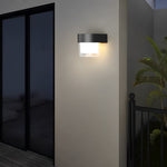 Square Round Waterproof LED Black Minimalist Solar Outdoor Wall Lights - Lamp Outdoor