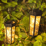 2Pcs Hexagonal LED String Lights Solar Lawn Lights With Motion Sensor - Lamp Outdoor