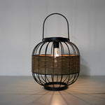Rattan Decor Cage Shape Waterproof Intelligent Outdoor Solar Lanterns - Lamp Outdoor