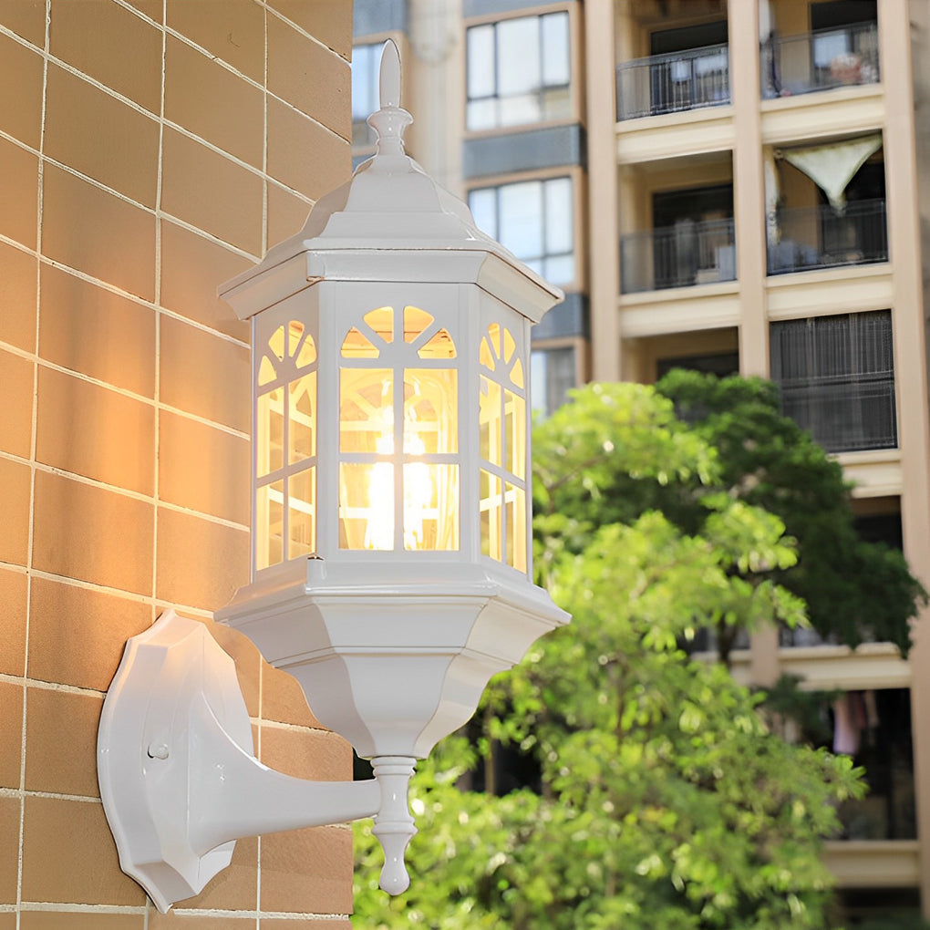 Waterproof LED Glass European-style Outdoor Wall Lamp Plug in Wall Sconce Lighting - Lamp Outdoor