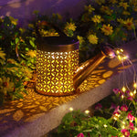 Iron Kettle Shower LED Solar Garden Light Unique and Efficient Outdoor Illumination - Lamp Outdoor