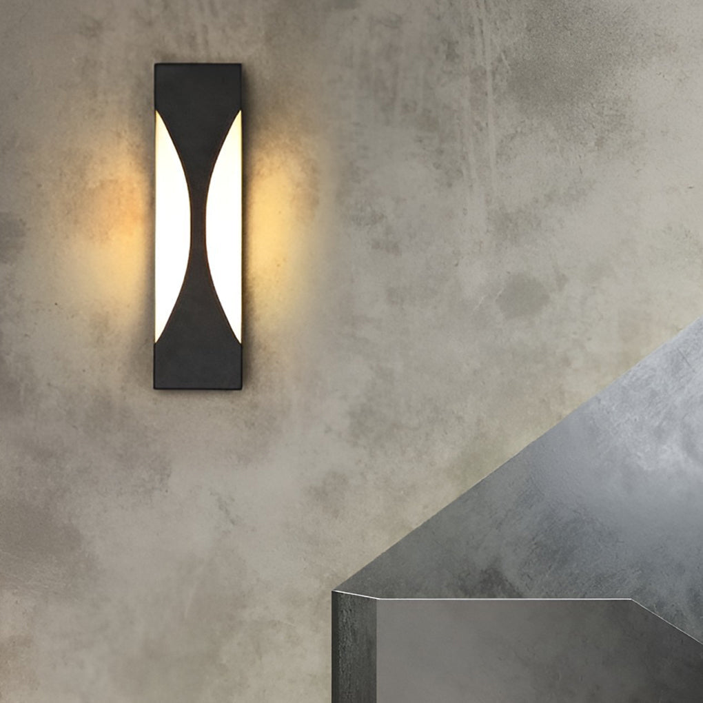 Creative Rectangular Waterproof LED Black Modern Outdoor Wall Sconce Lighting - Lamp Outdoor