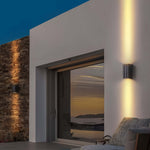 Rectangular Waterproof Up and Down Lights LED Solar Modern Wall Sconce Lighting - Lamp Outdoor