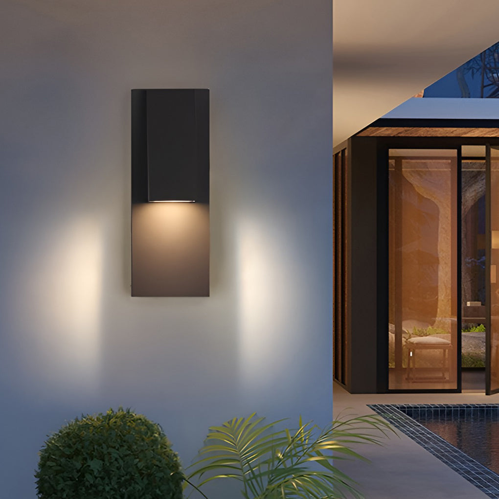 Rectangle Waterproof LED Black Modern Outdoor Wall Lamp Wall Light Fixture - Lamp Outdoor