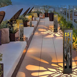 Solar-Powered Modern Outdoor Lawn Lights with Creative Hollow-Out Branch Pattern - Lamp Outdoor
