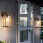Vintage Waterproof Glass Black Industrial Style Outdoor Wall Sconces Lighting - Lamp Outdoor