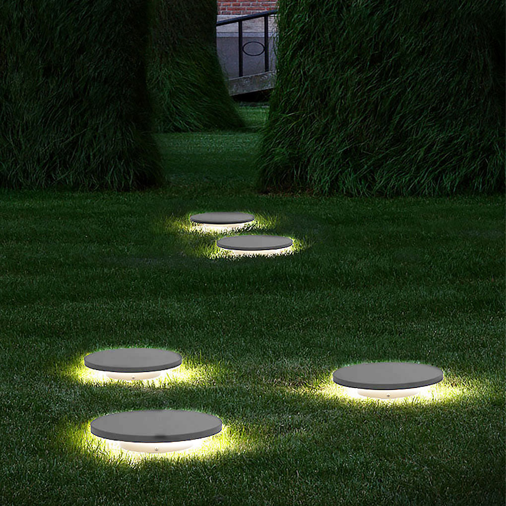 Halo Bottom-Emitting LED Ground Solar Lights Durable & Elegant for Outdoors - Lamp Outdoor