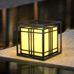 Retro Square Waterproof LED Black Modern Outdoor Post Caps Lights - Lamp Outdoor