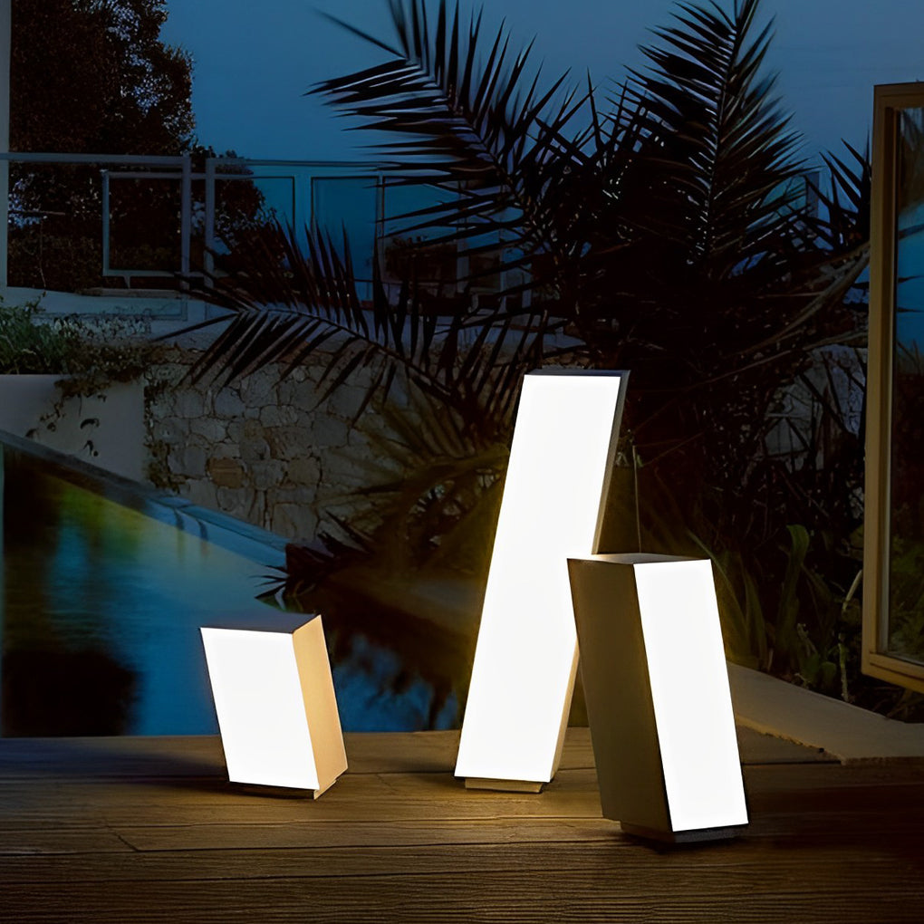 Artistic Cuboid Inclined LED Outdoor Lawn Lamp - Lamp Outdoor