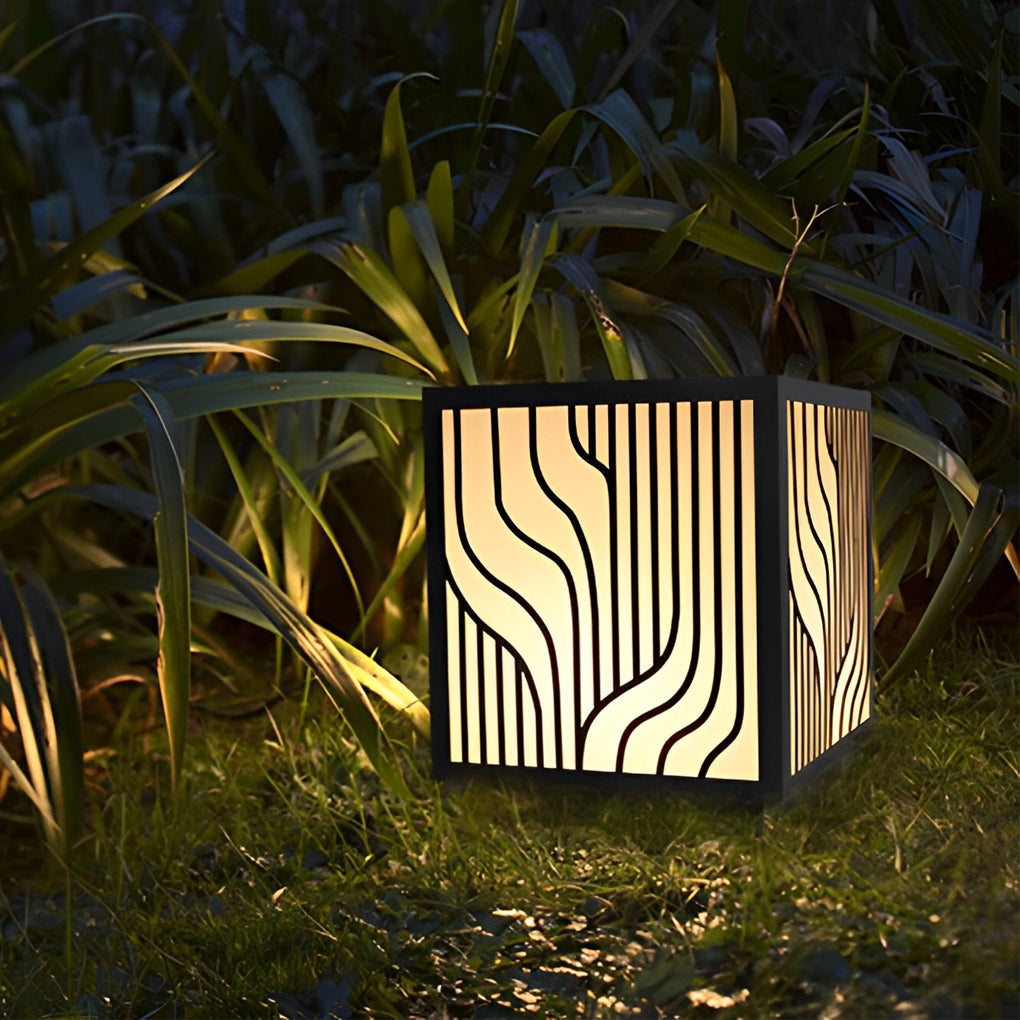 Square Creative LED Waterproof Modern Outdoor Fence Post Lights Pillar Light - Lamp Outdoor