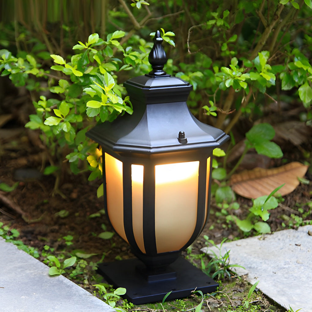 Retro Minimalist Waterproof Aluminum European-style Pillar Lamp Post Lights - Lamp Outdoor