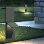 Modern Vertical LED Solar Pathway Lights Dual Panel Downlighting Design - Lamp Outdoor