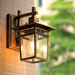 Glass LED Waterproof Retro Outdoor Wall Lamp Wall Sconce Lighting without Bulb - Lamp Outdoor