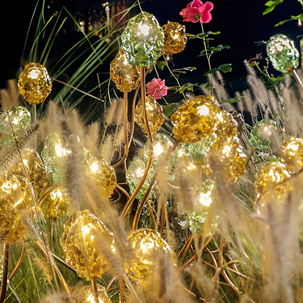 Outdoor Flower Bud Lawn Lights – Apple & Grape Designs, LED, Modern Illumination - Lamp Outdoor