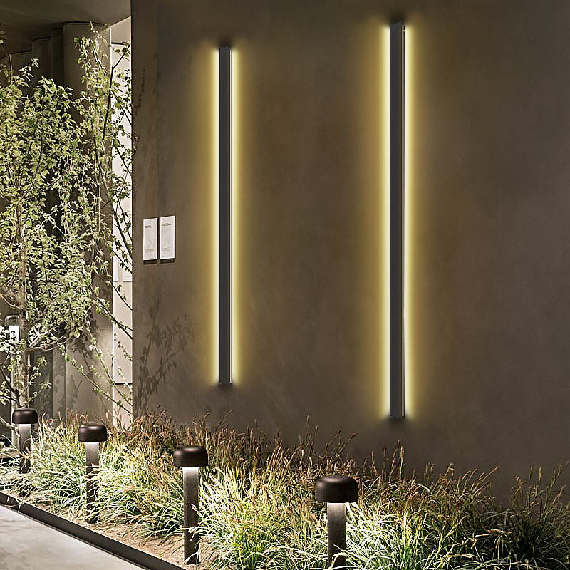 Black Long LED Linear Lights Modern Waterproof Outdoor Wall Lights Porch Lights - Lamp Outdoor