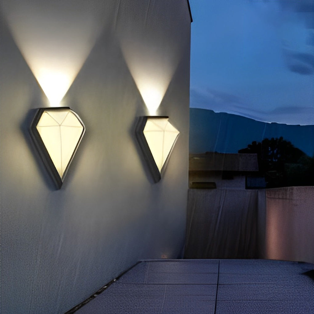 Creative Geometric LED Waterproof Black Modern Wall Lamp Exterior Lights - Lamp Outdoor