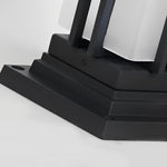 Black Retro Aluminum Path Lights with Frosted Glass Outdoor Waterproof Landscape Lighting - Lamp Outdoor