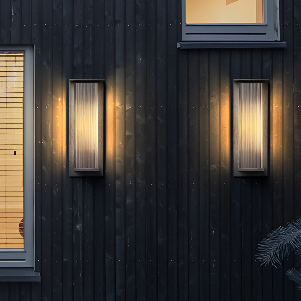Rectangular Waterproof LED 3w Modern Outdoor Solar Wall Sconces Lighting - Lamp Outdoor