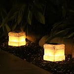 Sleek Square Resin Solar LED Garden Lamp - Lamp Outdoor