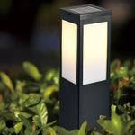 Remote-Controlled Industrial Solar Bollard Lights Waterproof & Square Outdoor Lighting - Lamp Outdoor